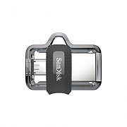 Sandisk Ultra Dual m3.0 USB flash drive 128 GB USB Type-A / Micro-USB 3.2 Gen 1 (3.1 Gen 1) Black,Silver,Transparent