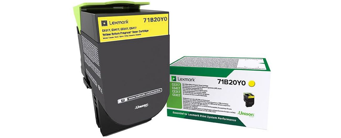 Toner Lexmark 71B20Y0, yellow ,return program ,2.3k,CX317DN/417DE, CS317DN/417DN/_3