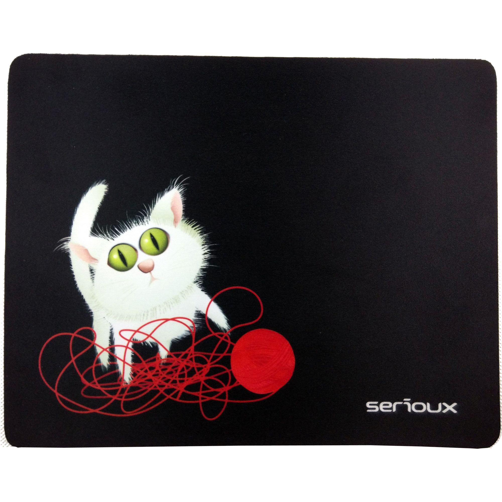 Mouse pad Serioux, model Cat and mice, MSP02, suprafata textila, baza cauciucata, 250*200*3mm_2