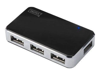 DIGITUS USB2.0 Hub 4-port 4xUSB A /F 1xUSB B mini F incl. power supply and USB cable A/B mini_1