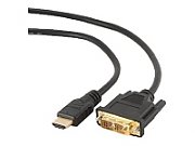 CABLU video GEMBIRD, adaptor HDMI (T) la DVI-D SL (T), 7.5m, conectori auriti, negru, 