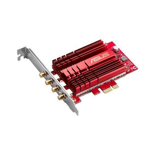 ASUS AC3100 Dual-Band PCIe Wi-Fi Adapter, PCE-AC88, 802.11 b/g/n/ac :downlink up to 1000 Mbps, uplink up to 1000 Mbps (20/40MHz)802.11 a/n/ac : downlink up to 2167 Mbps, uplink up to 2167 Mbps(20/40/80MHz), 2.4 GHz/5 GHz, AC3100 ultimate AC performance : 1000+2167Mbps, 4* R SMA Antenna_7