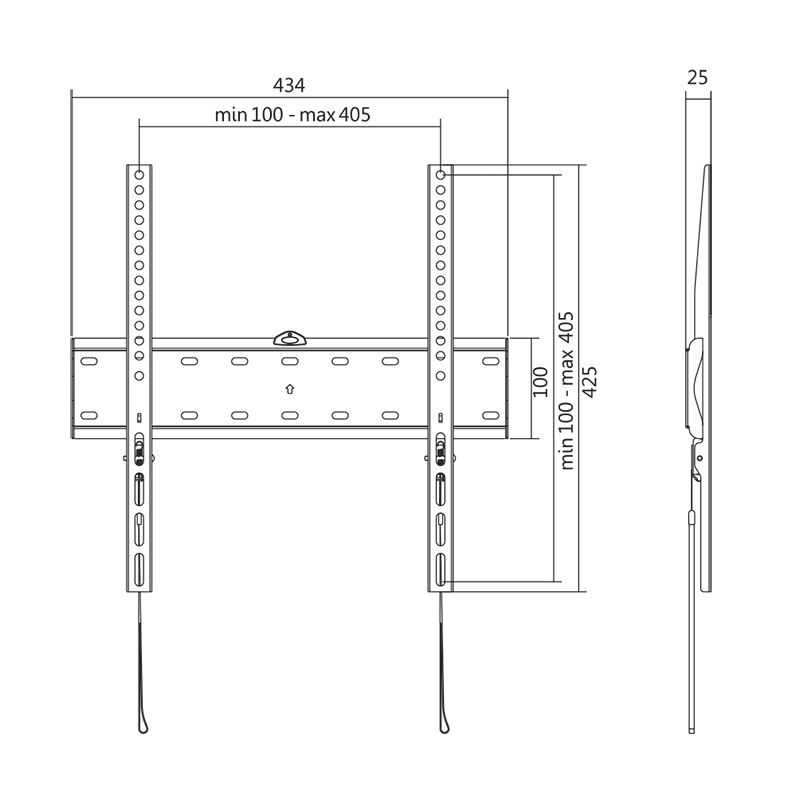 SUPORT de perete LOGILINK, pt 1 TV/monitor plat, diag. max 55 inch, fix, max 40 Kg, 