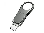 Silicon Power Mobile C80 USB flash drive 32 GB USB Type-A / USB Type-C 3.0 (3.1 Gen 1) Titanium