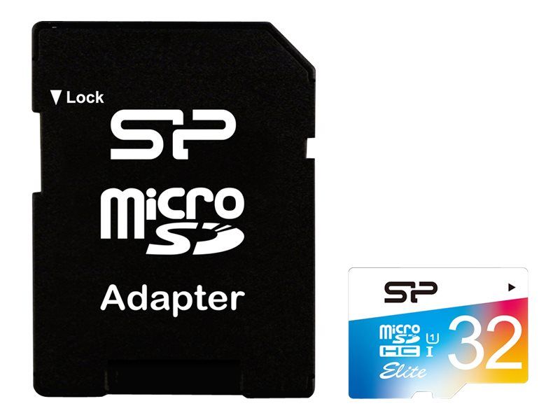 SILICONPOW SP032GBSTHBU1V20SP Silicon Power memory card Micro SDHC 32GB Class 10 Elite UHS-1 +Adapter_1