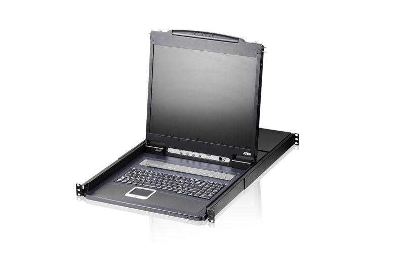 ATEN CL1316N-ATA-AG KVM 16 port LCD 19 + keyboard + touchpad PS/2 or USB 1U 19 Rack_1