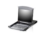 KVM-LCD Aten KL1508AIN-AXA-XG. Diagonala afișajului: 48,3 cm (19 ), Ecran: LCD. Tastatură de tip port: USB, PS/2, Mouse tip de port: USB, PS/2, Video Type portul: VGA. Limbă tastatură: Engleză SUA, Schemei de tastatură: QWERTY. Consum de energie (tipic): 27,5 W, Curent de intrare: 1 A. Lățime: 480