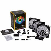 CORSAIR Fan LL120 RGB 120mm Dual Light Loop RGB LED PWM Fan 3 pack with Lighting Node Pro_2