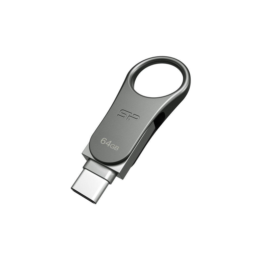 SILICONPOW SP064GBUC3C80V1S Silicon Power memory USB Mobile C80 64GB USB 3.0 Type-C Silver_3