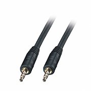 CABLU audio LOGILINK stereo (3.5 mm jack T/T), 1m, negru 