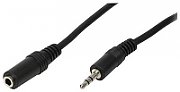 CABLU audio LOGILINK prelungitor stereo (3.5 mm jack M/T), 10m, negru, 