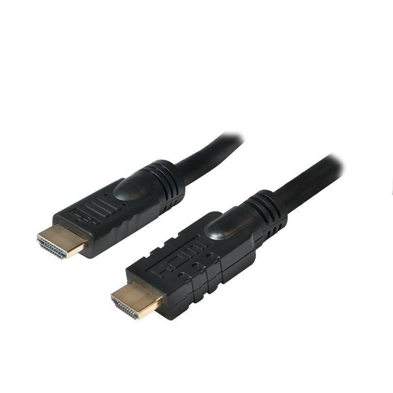 CABLU video LOGILINK, HDMI (T) la HDMI (T), 30m, conectori auriti, rezolutie maxima 4K UHD (3840 x 2160) la 30 Hz, negru, 