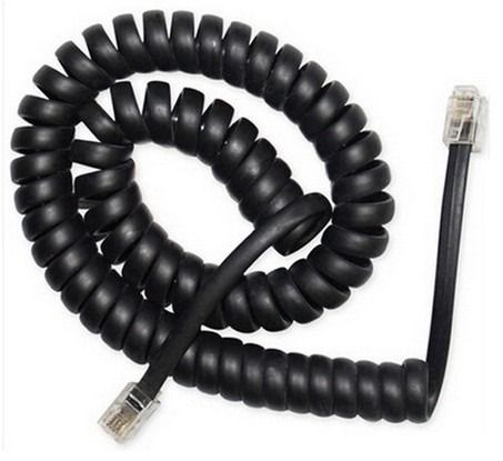 Gembird PATCH CORD TELEFONIC GEMBIRD, 2m, RJ10, black, spiralat,  TC4P4CS-2M  (include TV 0.06 lei)