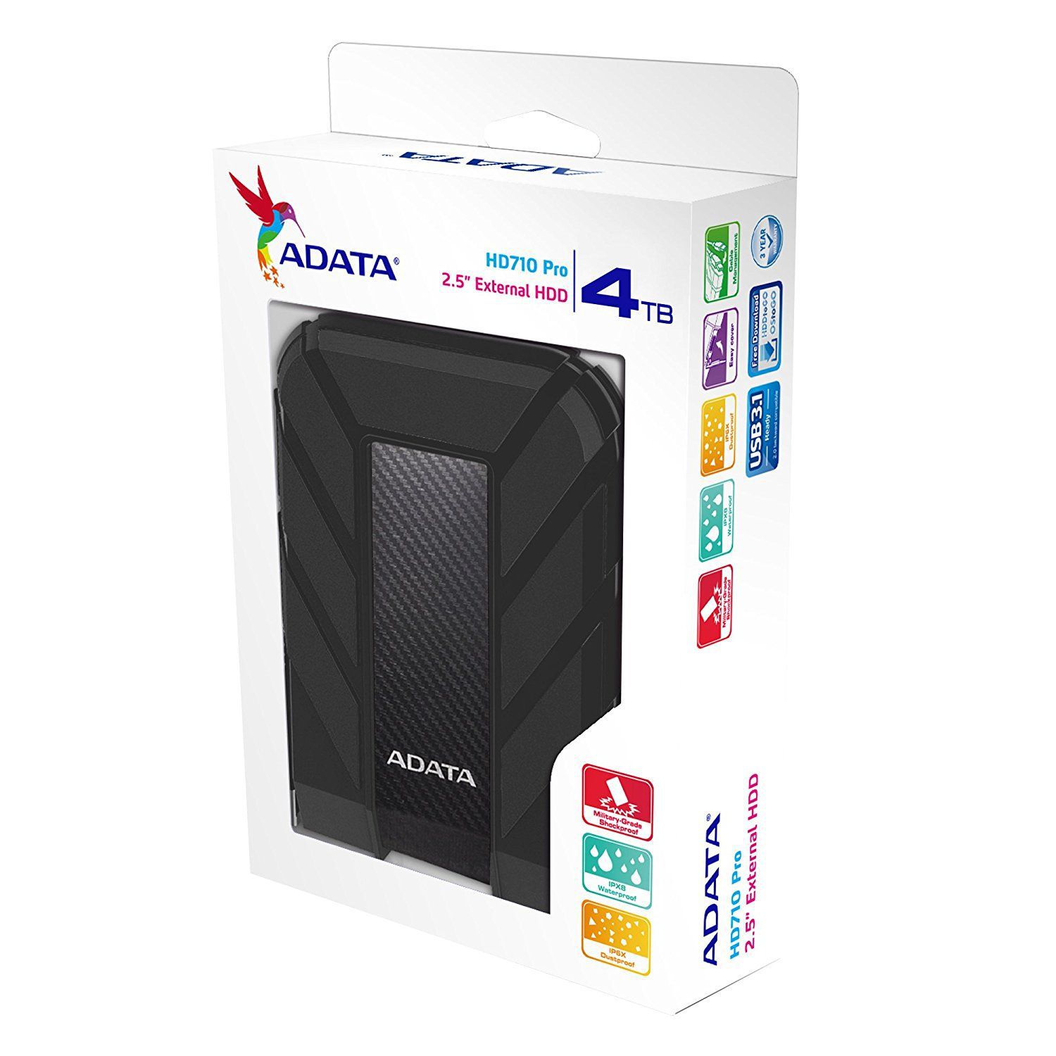 HDD Extern ADATA HD710, 4TB, Negru, USB 3.1_6