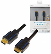 CABLU video LOGILINK, HDMI (T) la HDMI (T), 1.8m, premium, conectori auriti, rezolutie maxima 4K UHD (3840 x 2160) la 60 Hz, ver. 2.0b, w. ethernet, negru, blister, 