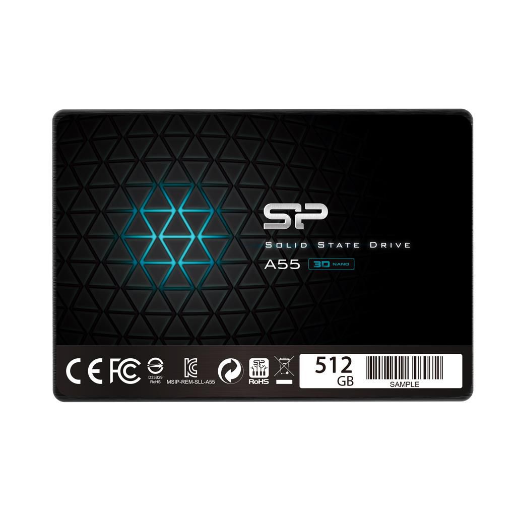 SILICONPOW SP512GBSS3A55S25 Silicon Power SSD Ace A55 512GB 2.5, SATA III 6GB/s, 560/530 MB/s, 3D NAND_1
