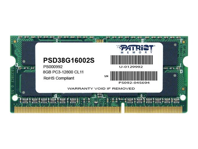 PATRIOT PSD38G16002S DDR3 SODIMM Patriot 8 GB 1600 MHz CL11_1