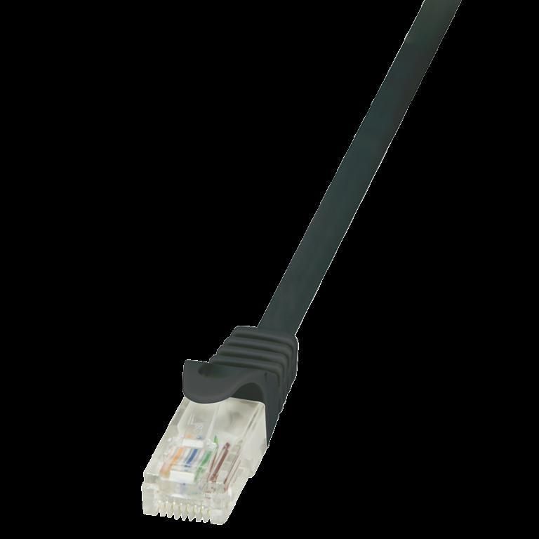 PATCH CORD UTP LOGILINK Cat5e, cupru-aluminiu, 1.5 m, negru, AWG26, 