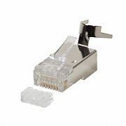 MUFA RJ-45 LOGILINK pt. cablu UTP, FTP, SFTP, Cat5e | Cat6 | Cat6a | Cat7 | Cat7a | Cat8.1, RJ-45 (T), ecranat, plastic cu metal, 50 buc,  MP0033