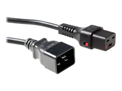 ASM IEC-PC1286 Power Cable, Male C20, H05VV 3 X 1.5mm2 to C19 IEC LOCK,3m black_1