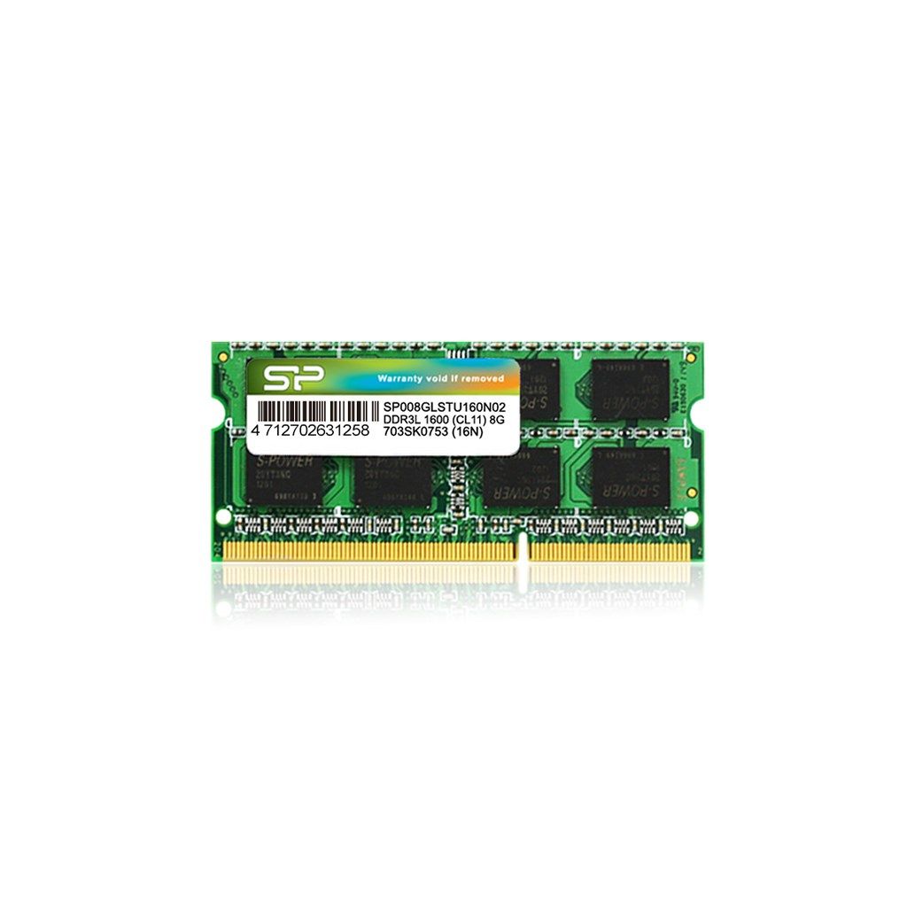 SILICONPOW SP008GLSTU160N02 Silicon Power DDR3 8GB 1600MHz CL11 SO-DIMM 1.35V Low Voltage_2