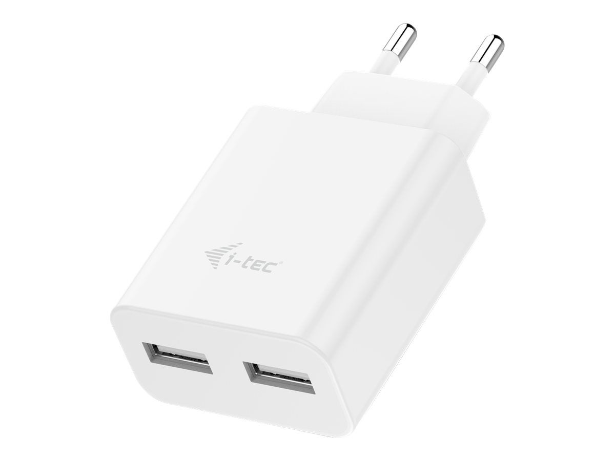 ITEC CHARGER2A4W i-tec USB Power Charger 2-Port 2.4A White 2x USB Port DC 5V max. 2.4A_2