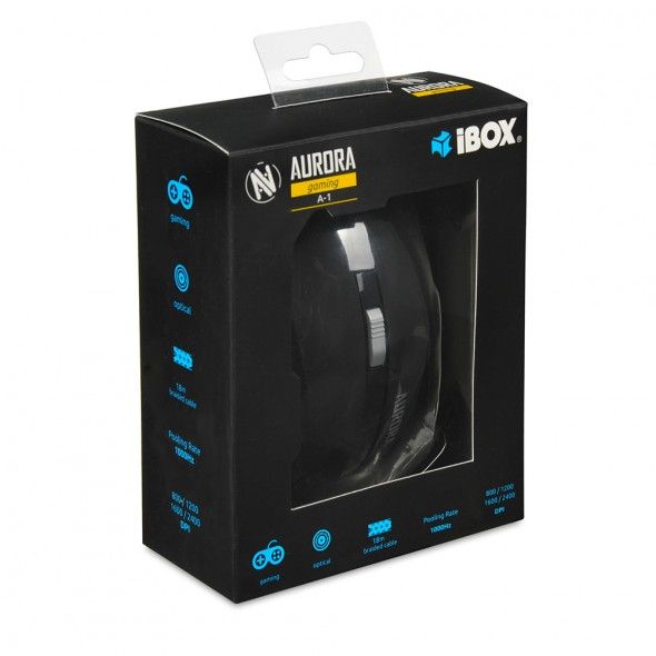 iBox Aurora A-1 mouse Right-hand USB Type-A Optical 2400 DPI_9