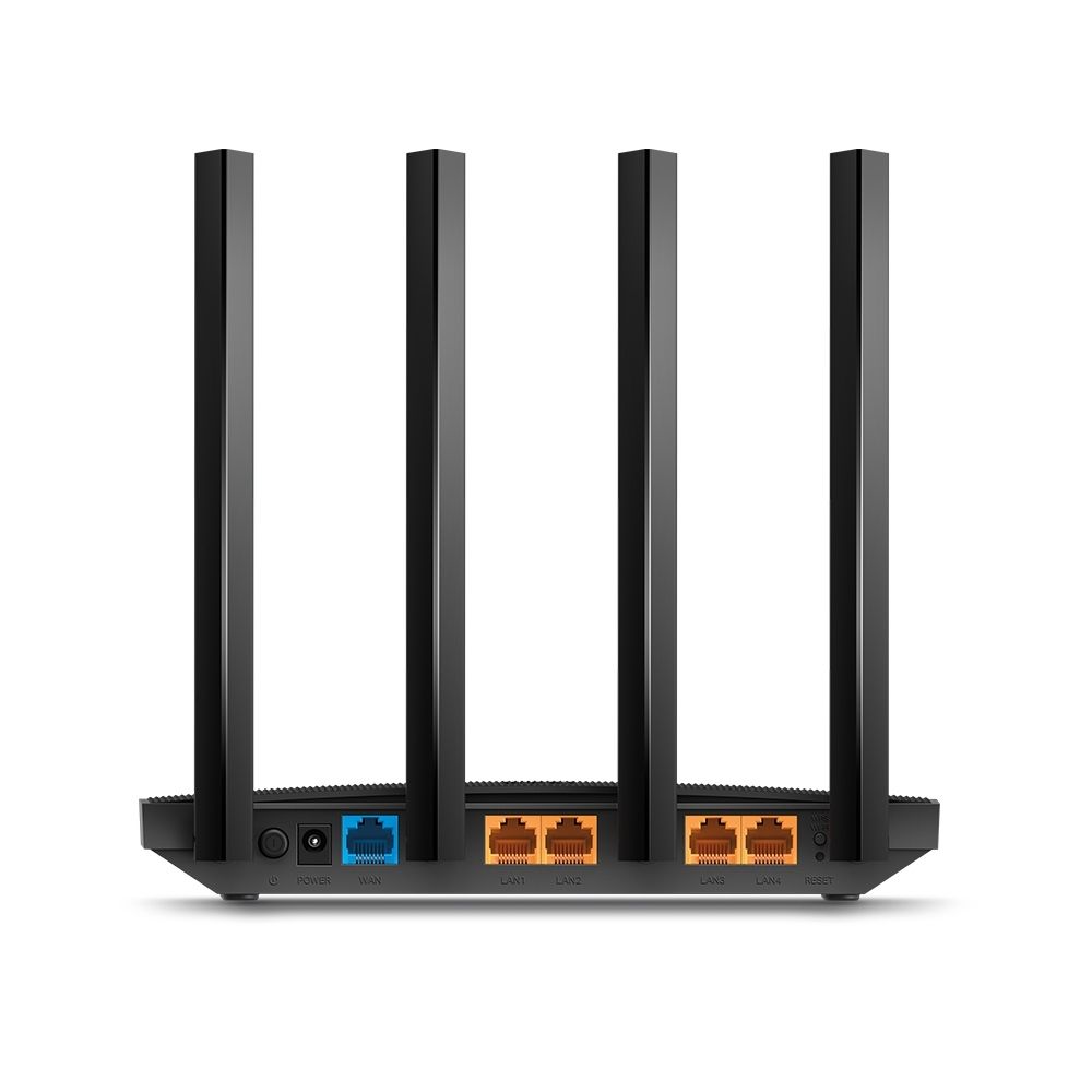 TP-link AC1200 Wireless MU-MIMO Gigabit Router, ARCHER C6; Wireless Standards: IEEE 802.11ac/n/a 5GHz, IEEE 802.11b/g/n 2.4GHz; Frequency: 2.4GHz and 5GHz; Signal Rate: 5GHz: Up to 867Mbps, 2.4GHz: Up to 300Mbps; Ports: 4* 10/100/1000Mbps LAN Ports, 1*10/100/1000Mbps WAN Port; 4* Fixed Omni_3