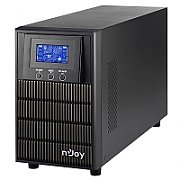 UPS nJoy PWUP-OL200AP-AZ01B, 2000 VA, 1800 W, cu management, on-line, 3x Schuko, 10 minute (50% sarcina), Negru