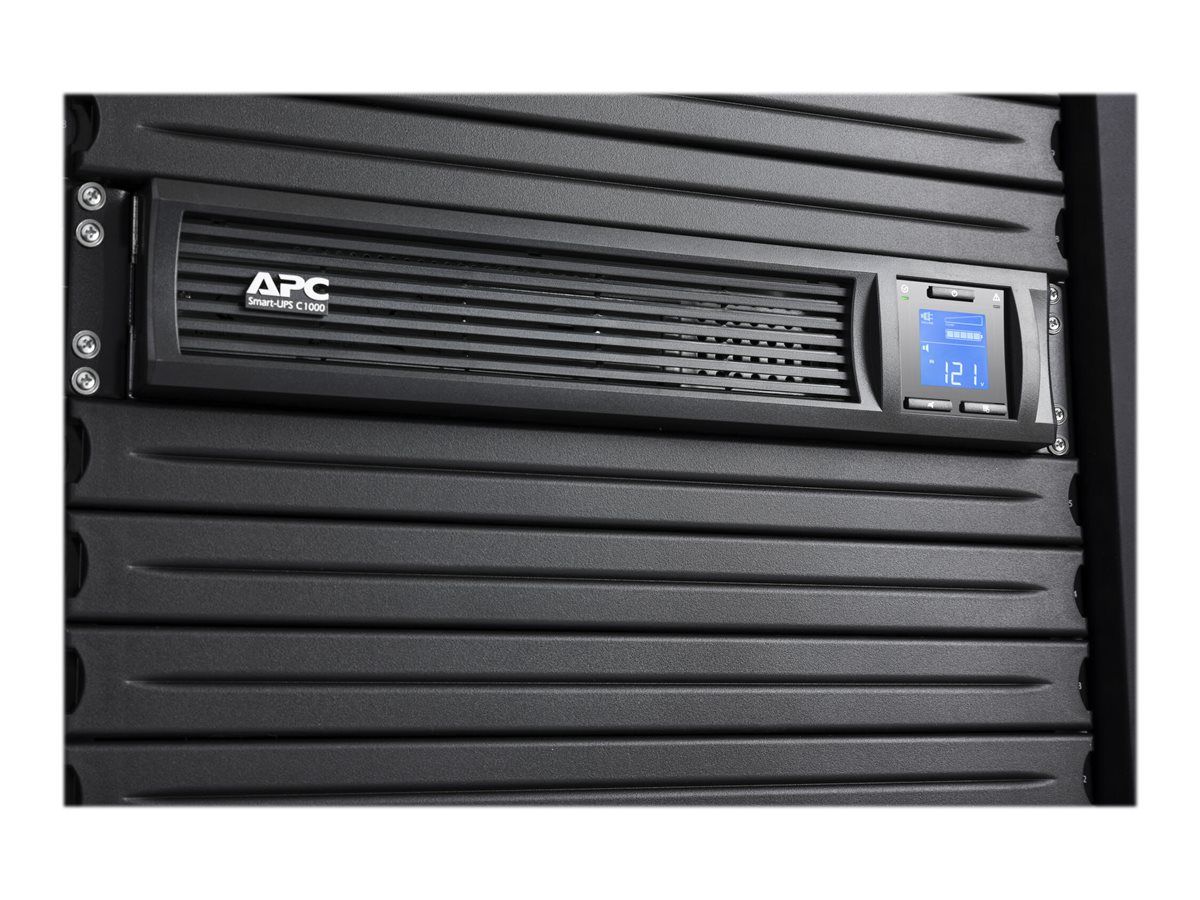 APC | SMC1000I-2UC | UPS |Line interactive | 1000 VA | 600 W | Sinusoida pura | Rack | 2U | Nr iesiri 4 C13 & 2 jumper | Intrare C14|  USB, RJ45 serial,  Panou LCD_2