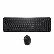 Kit tastatura + mouse Serioux Retro dark 9900BK, wireless 2.4GHz, US layout, multimedia, mouse optic 800-1600dpi, USB, nano receiver, negru_2