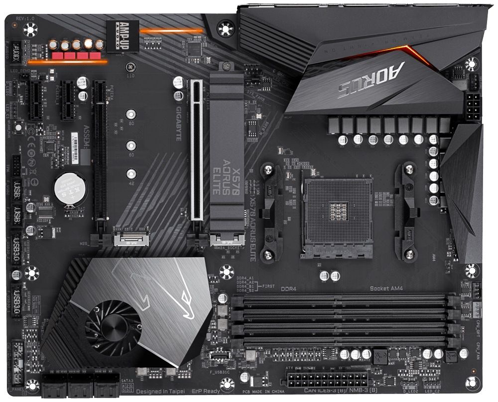 GIG X570 AORUS ELITE Gigabyte X570 AORUS ELITE, AMD X570, DDR4, 2 x M.2  Socket 3, 6 x SATA 6Gb/s