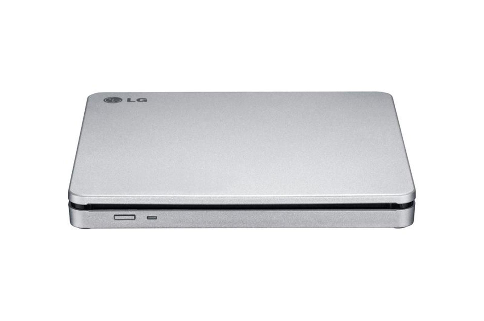 Ultra Slim Portable DVD-R Silver Hitachi-LG GP60NS6, GP60NS60 Series, DVD Write /Read Speed: 8x, CD Write/Read Speed: 24x, USB 2.0, Buffer 0.75MB, 144 mm x 137.5 mm x 14 mm._2