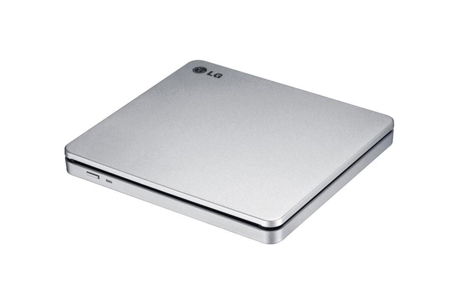 Ultra Slim Portable DVD-R Silver Hitachi-LG GP60NS6, GP60NS60 Series, DVD Write /Read Speed: 8x, CD Write/Read Speed: 24x, USB 2.0, Buffer 0.75MB, 144 mm x 137.5 mm x 14 mm._3