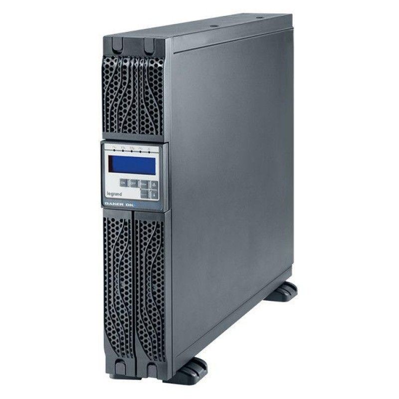 UPS Legrand Daker DK Plus, 1000VA/ 900W tip online cu dubla conversie, forma Rack/Tower, 0.9 capacitate putere, port comunicare-RS-232/USB, 6 x IEC socket, baterie: 3 x 12 V / 7.2 Ah, frecventa baterie (Hz): 50/60 Hz ± 0.1, 230V, dimensiuni (W x D x H mm): 440 x 405 x 88, culoare negru_5