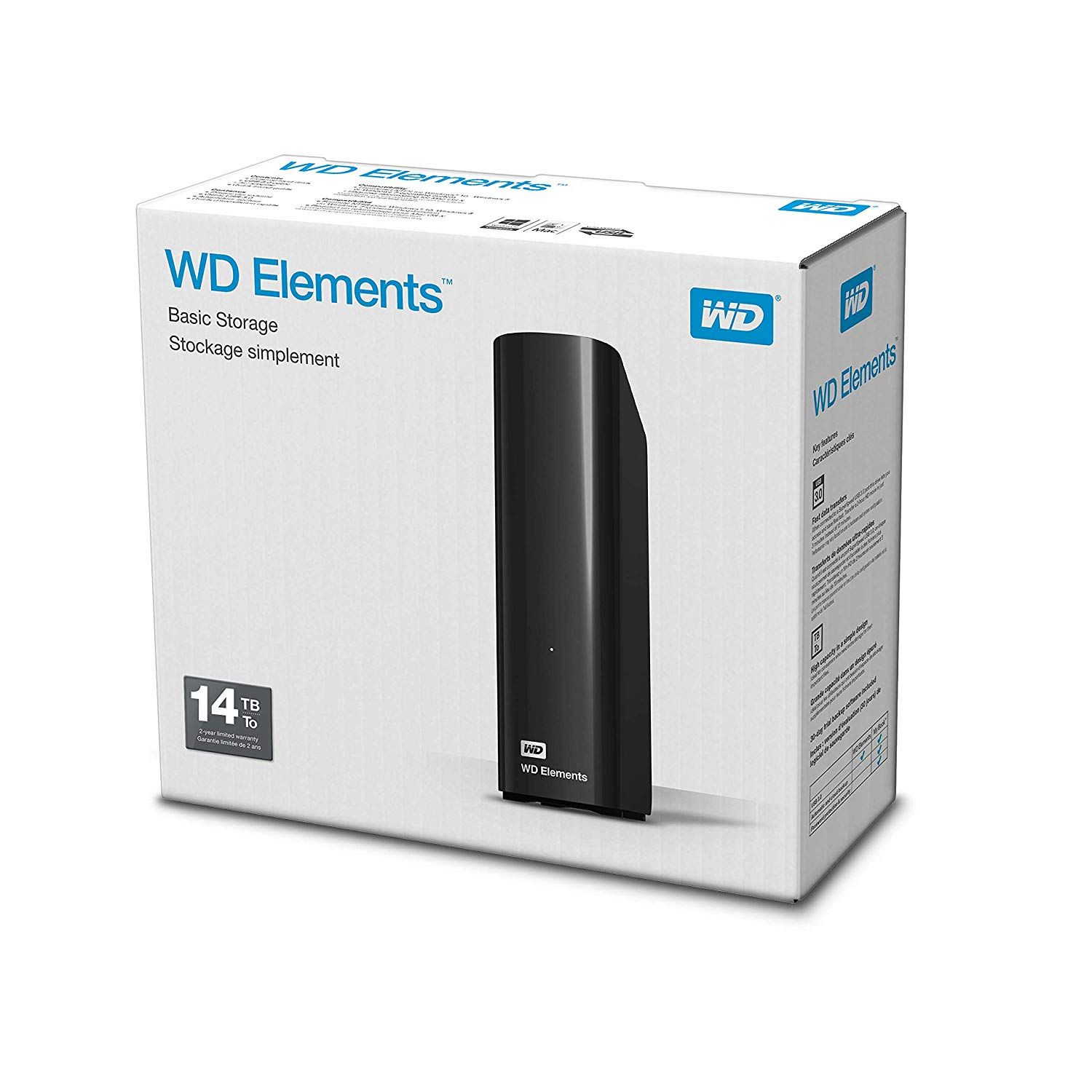 WD HDex 3.5 USB3 14TB Elements Desktop black;Disques durs et SSD;DD SSD DVD STR|Disques durs et SSD;24 mois garantie retour constructeur;WD HDex 3...._6