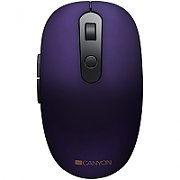 CANYON MW-9 2 in 1 Wireless optical mouse with 6 buttons, DPI 800/1000/1200/1500, 2 mode(BT/ 2.4GHz), Battery AA*1pcs, Violet, silent switch for right/left keys, 65.4*112.25*32.3mm, 0.092kg_1