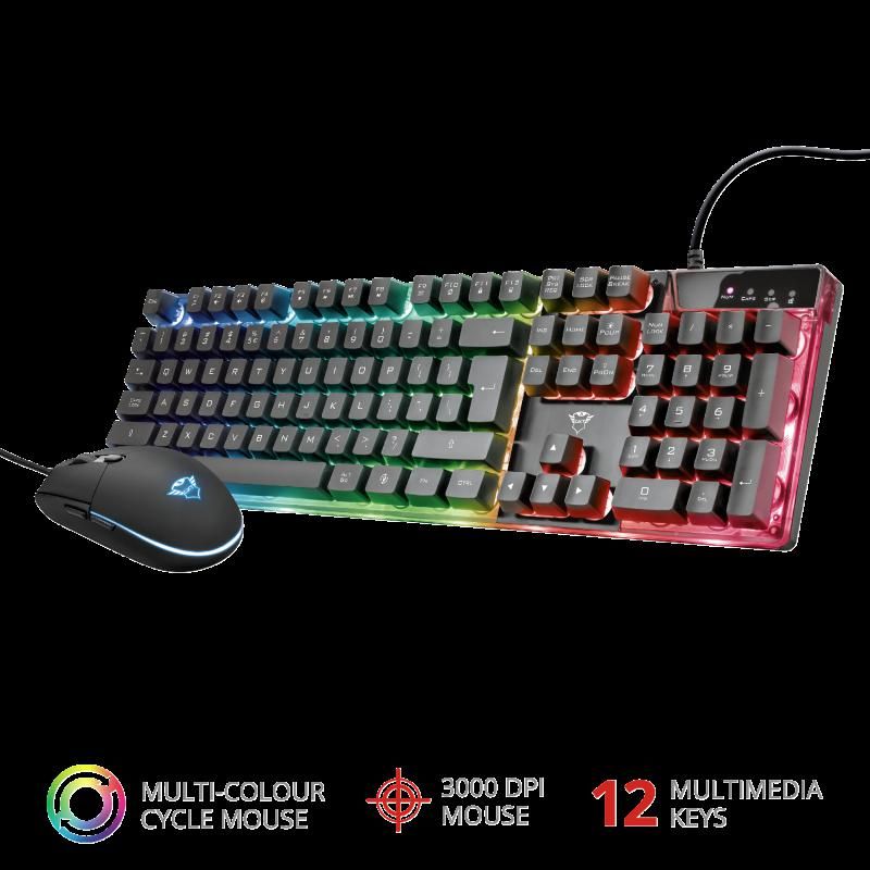 Kit Tastatura + Mouse Trust GXT 838 Azor Gaming Combo, negru_1