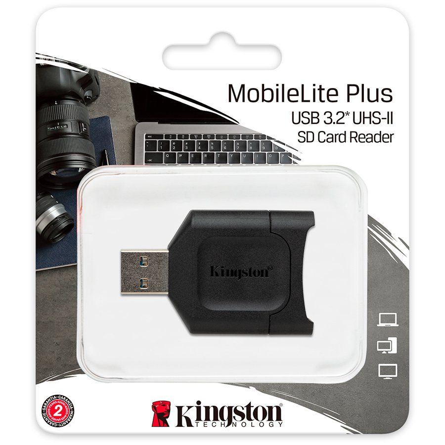 Card reader Kingston, USB 3.2 Gen1, Connector: USB-A, UHS-II Class, Compatible with: Windows® 10, Windows 8.1, Windows 8, Mac OS X v. 10.10.x+, Linux v.2.6.x+, Chrome OS_3