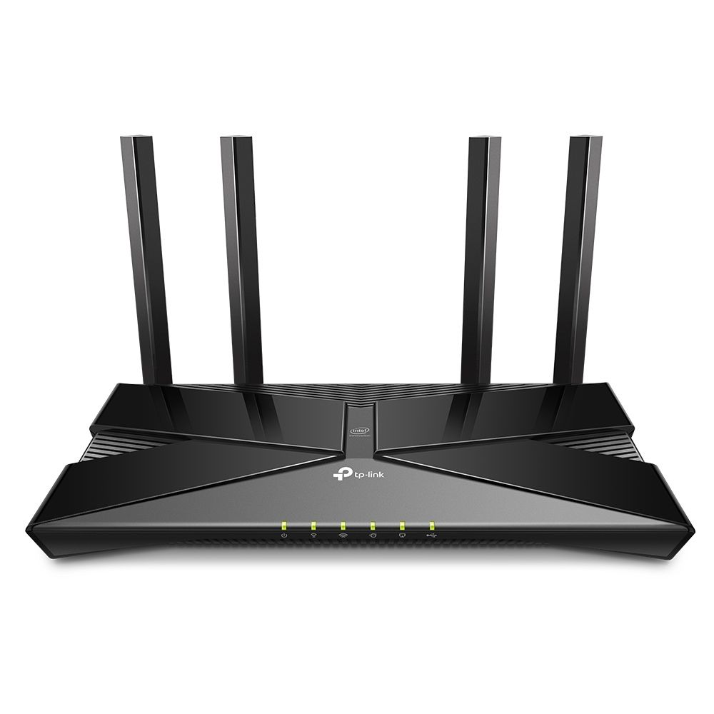 Wireless Router TP-LINK, ARCHER AX50;dual band AX3000  5 GHz: 2402 Mbps (802.11ax), 2.4 GHz: 574 Mbps(802.11ax), Standard and Protocol: IEEE 802.11ax/ac/n/a 5 GHz, IEEE 802.11ax/n/b/g 2.4 GHz, 4 x Antene Externe omni-direcționale, 1 x 10/100/1000Mbps port WAN, 4 x 10/100/1000Mbps porturi LAN, 1 x_1