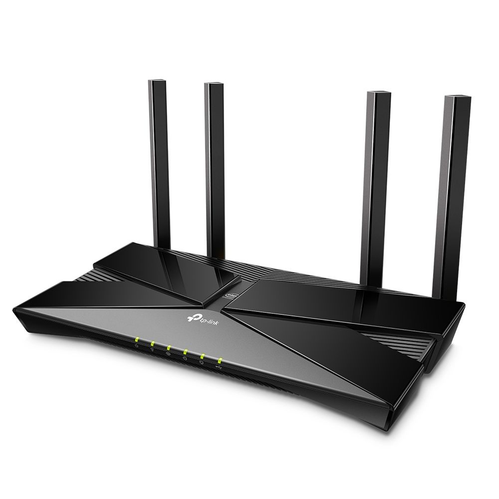 Wireless Router TP-LINK, ARCHER AX50;dual band AX3000  5 GHz: 2402 Mbps (802.11ax), 2.4 GHz: 574 Mbps(802.11ax), Standard and Protocol: IEEE 802.11ax/ac/n/a 5 GHz, IEEE 802.11ax/n/b/g 2.4 GHz, 4 x Antene Externe omni-direcționale, 1 x 10/100/1000Mbps port WAN, 4 x 10/100/1000Mbps porturi LAN, 1 x_2