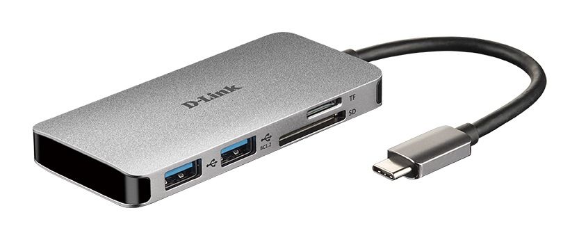 D-Link DUB-M420 USB-C to x2 SuperSpeed USB 3.0 ports, x1 HDMI, supports up to 4Kresolutions, x1 USB Type-C port with data sync and power delivery up to60W, x1 built-in USB Type-C cable connector, Weight 50G._1
