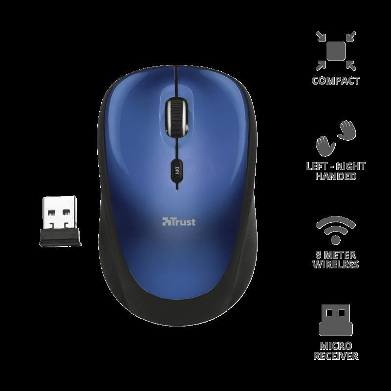 Mouse Trust Yvi, Wireless, blue_2