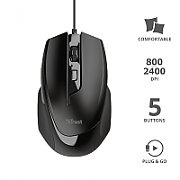 Mouse Trust Voca Comfort Mouse, negru