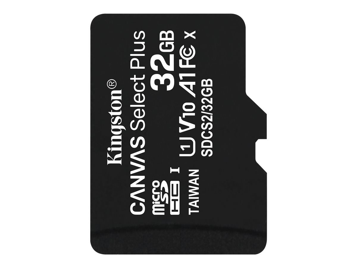 KINGSTON SDCS2/32GBSP Kingston 32GB micSDHC Canvas Select Plus 100R A1 C10 Single Pack w/o ADP_1