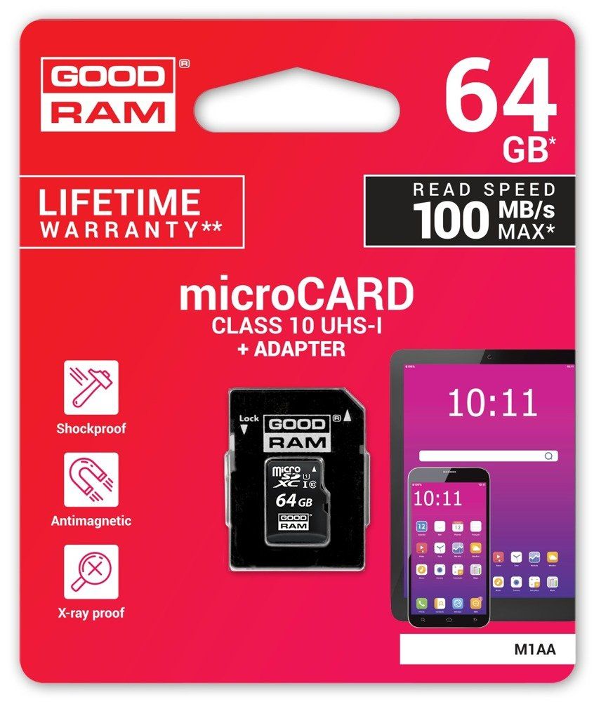 GOODRAM M1AA-0640R12 GOODRAM memory card Micro SDXC 64GB Class 10 UHS-I + Adapter_2