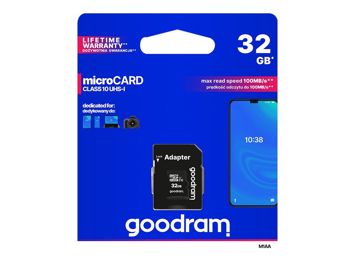 GOODRAM M1AA-0320R12 GOODRAM memory card Micro SDHC 32GB Class 10 UHS-I + Adaptor_3