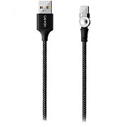 CANYON Rotating magnetic Type C charging cable (no data transfer), USB2.0, Power output 5V/2A, OD 3.2mm, with Short-circuit protection, cable length 1m, Black, 16*6*1000mm, 0.024kg_2