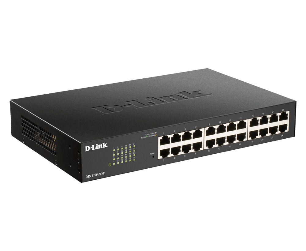 SWITCH D-LINK SMART 24 porturi Gigabit  carcasa metalica, rackabil, 