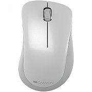 Canyon  2.4 GHz  Wireless mouse ,with 3 buttons, DPI 1200, Battery:AAA*2pcs  ,pearl white grey67*109*38mm 0.063kg